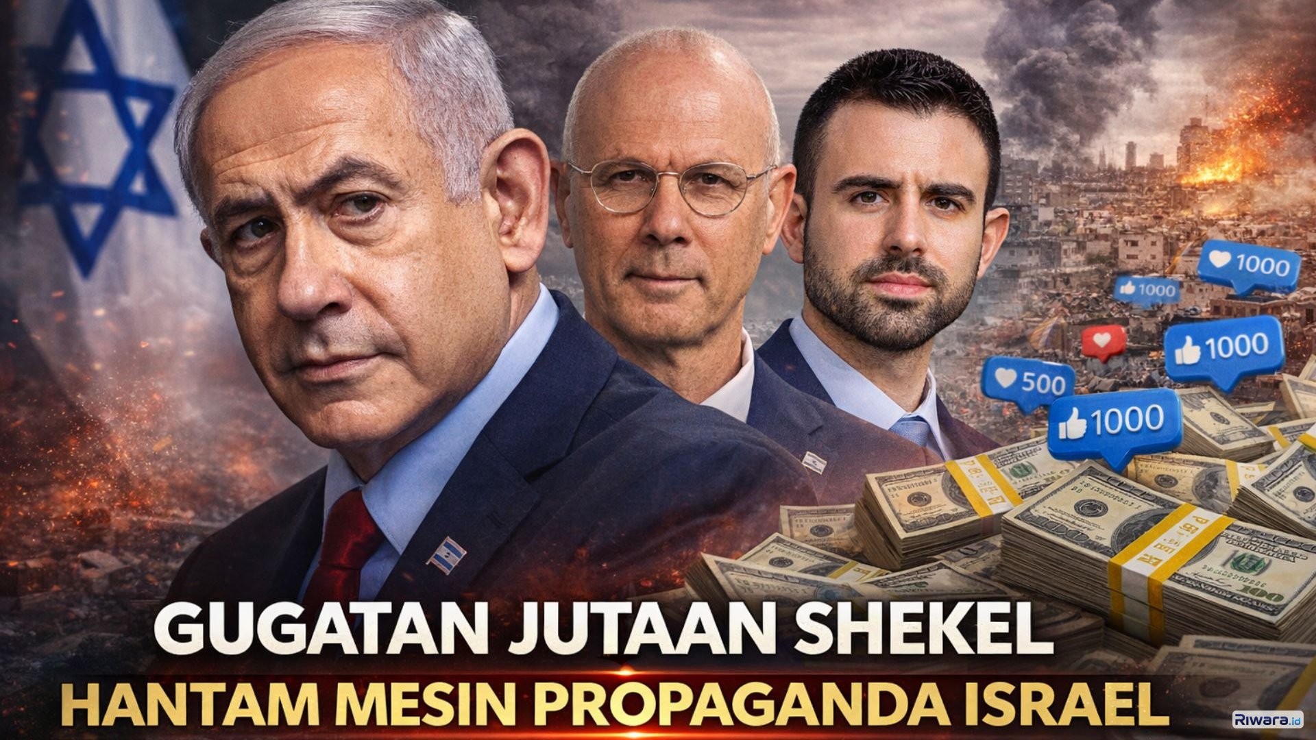 Ilustrasi Perdana Menteri Benjamin Netanyahu bersama tokoh komunikasi Israel menjadi sorotan setelah sejumlah influencer dan perusahaan media menggugat